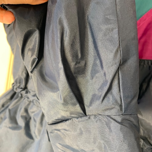 Boréal Vintage 90s Colorblock Winter Coat – Drawstring Waist – Size 12 see desc - Picture 10 of 16